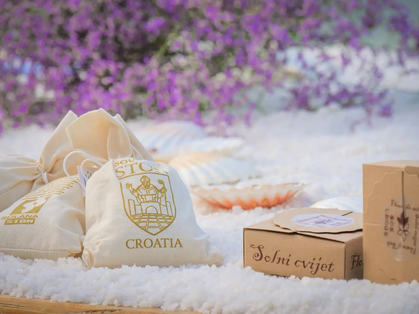 Salt in a decorative bag